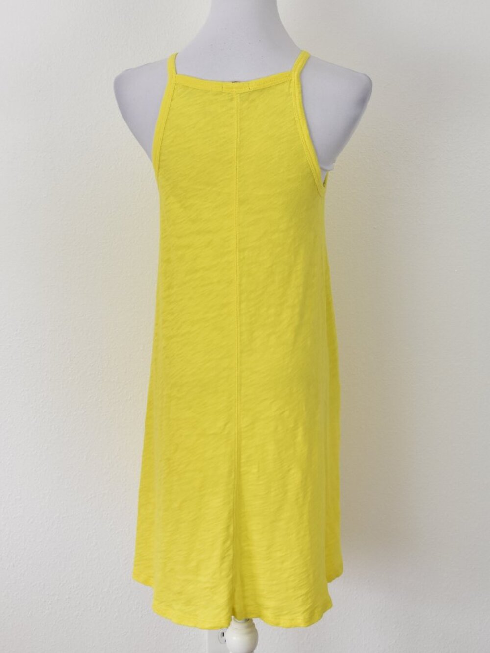 ATM Slub Jersey High Neck Tank Dress Lemonade - M - Picture 6 of 9